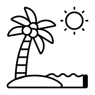 Trendy design icon of palm tree 