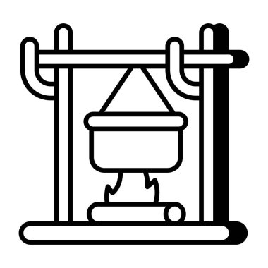 Açık hava yemeklerinin mükemmel tasarım simgesi