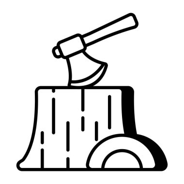 A premium download icon of trunk cut