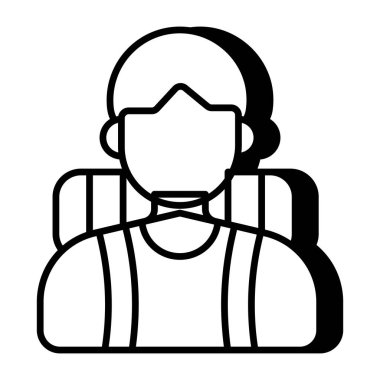 Turistlerin vektör tasarım simgesi