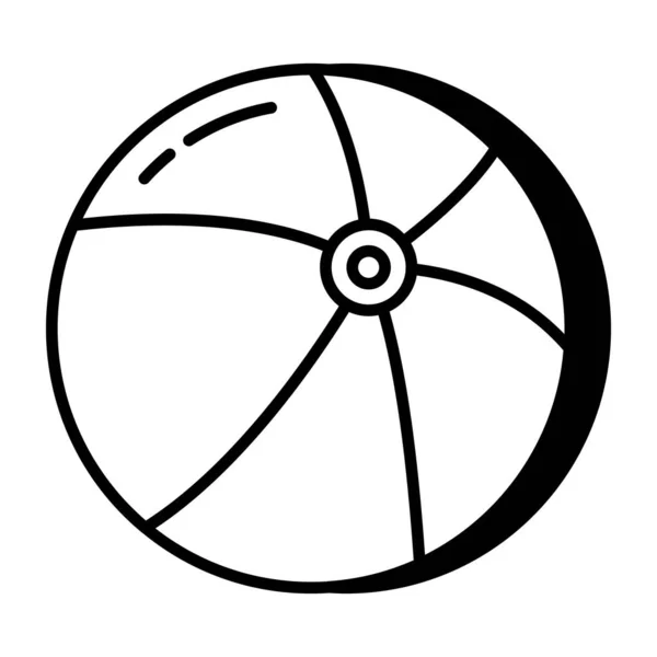 ビーチボールの編集可能なデザインアイコン — ストックベクタ