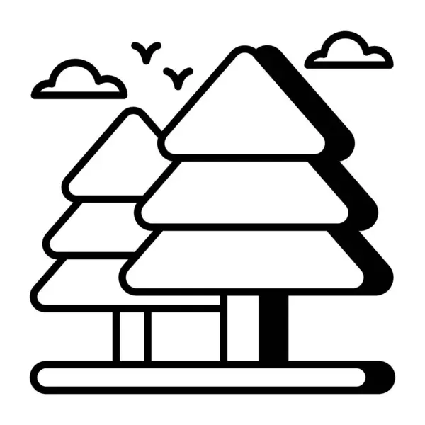 Icon Design Trees — Stock Vector