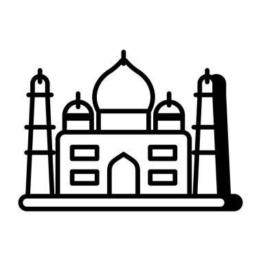 Tac Mahal 'in kavramsal düz tasarım simgesi