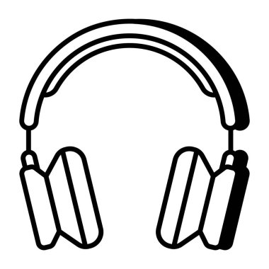 An icon design of headphones 