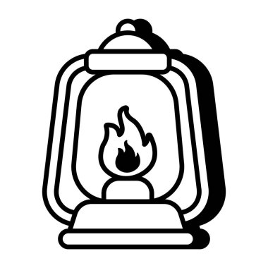 A unique design icon of camping lamp