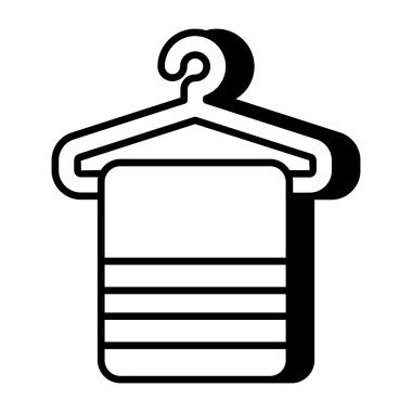 Havlu askısının modern tasarım simgesi 