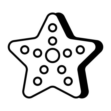 Modern deniz yıldızı tasarımı simgesi 