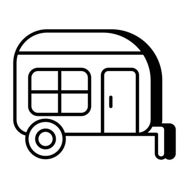 Karavanın modern tasarım simgesi 