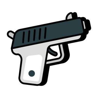 Silahın renkli tasarım simgesi