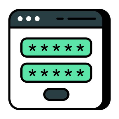 Modern design icon of web password 