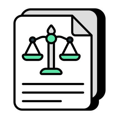 Trendy vector design of law document 