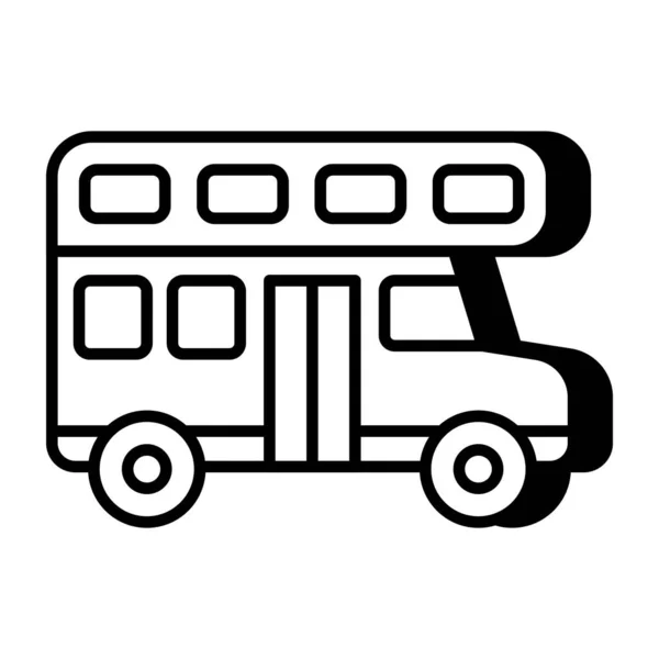Perfekt Design Ikon Dubbeldäckare Buss — Stock vektor