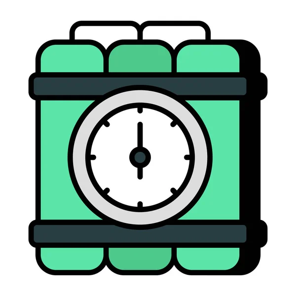 Ícone Design Colorido Bomba Relógio — Vetor de Stock