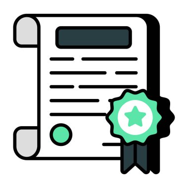 Editable design icon of legal paper 