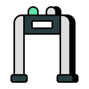 Güvenlik kontrol kapısının düzenlenebilir tasarım simgesi