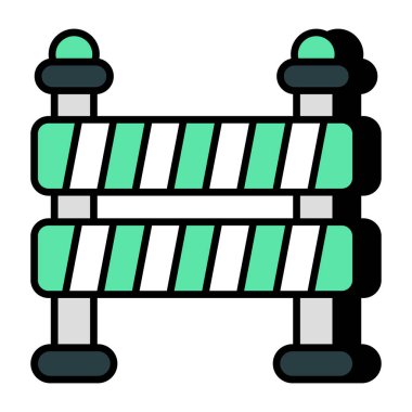 Yol engelleme panosunun son moda vektör tasarımı