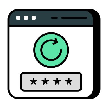 Vector design of password reload 