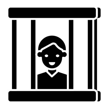 Unique design icon of prisoner 