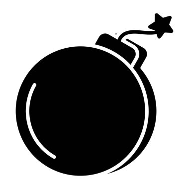 Cyber bomb icon, editable flat icon