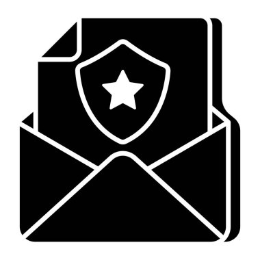 Güvenli posta için premimium indirme simgesi