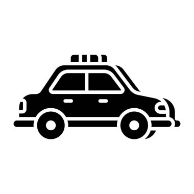 Police car icon in unique design 