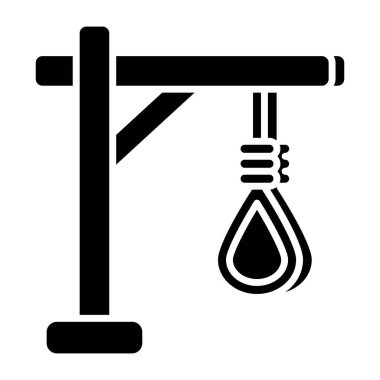 Asılı halatın modern tasarım simgesi 