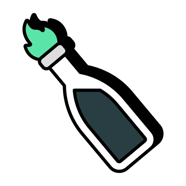 ボトルメッセージの編集可能なデザインアイコン — ストックベクタ