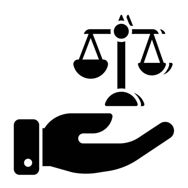 Унікальна Ікона Дизайну Правосуддя — стоковий вектор