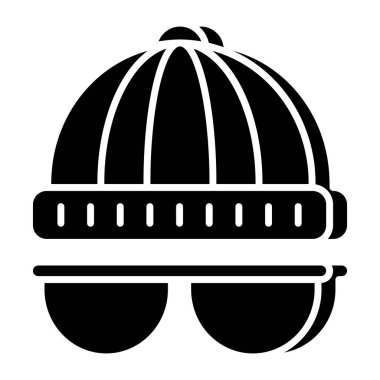 Şapkalı gözlüklerin vektör tasarımı