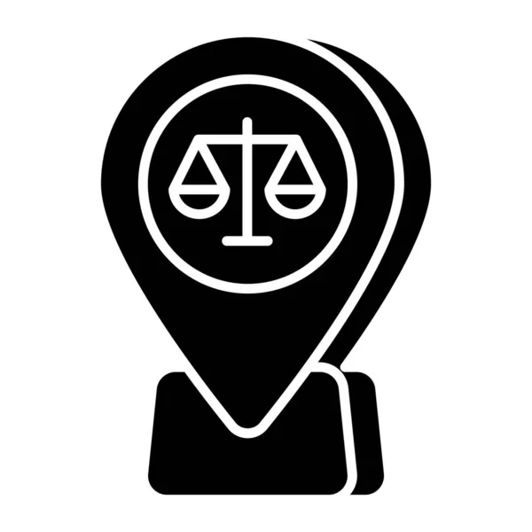 Ідеальна Дизайнерська Ікона Розташування Правосуддя — стоковий вектор