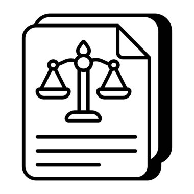 Trendy vector design of law document 