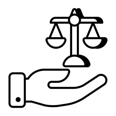 Unique design icon of justice 