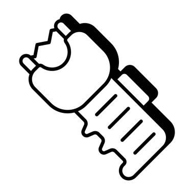 Şok tabancasının yaratıcı tasarım simgesi 