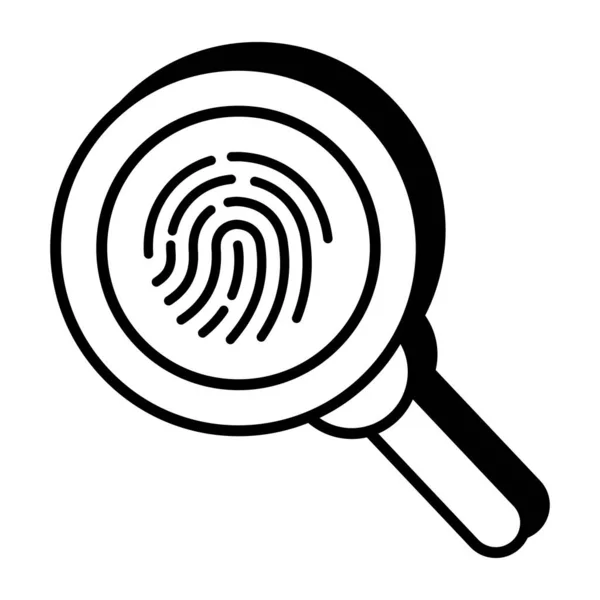 Icon Design Search Fingerprint — Vector de stock