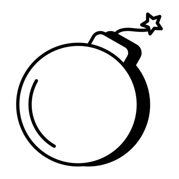Cyber Bomb Icon Editable Flat Icon — Image vectorielle