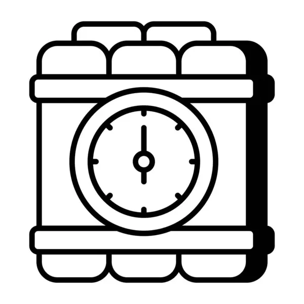 Ícone Design Colorido Bomba Relógio — Vetor de Stock