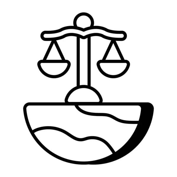 Унікальна Ікона Дизайну Глобальної Справедливості — стоковий вектор