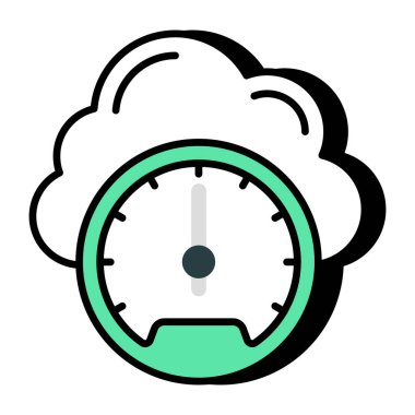 Bulut hız testinin modern tasarım simgesi