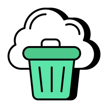 Bulut çöpünün eşsiz bir tasarım simgesi