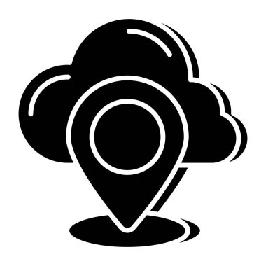 Bulut konumunun modern tasarım simgesi