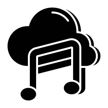 An icon design of cloud music