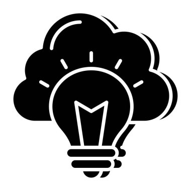 An icon design of cloud idea