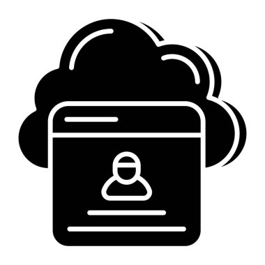 Bulut kullanıcısının modern tasarım simgesi