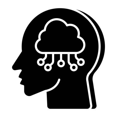 Bulut kullanıcısının modern tasarım simgesi