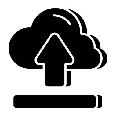 Modern design icon of cloud upload