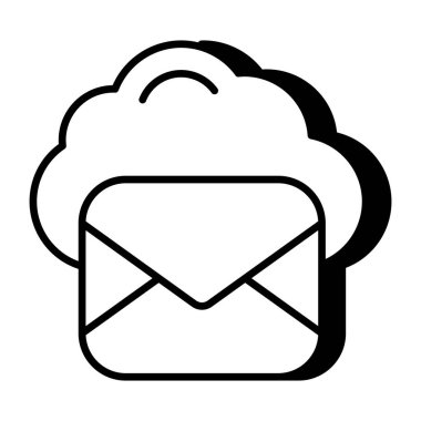 Premium download icon of cloud mail
