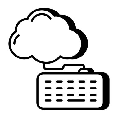 Bulut klavyesinin modern tasarım simgesi