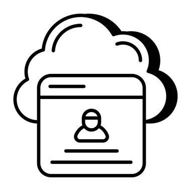 Bulut kullanıcısının modern tasarım simgesi