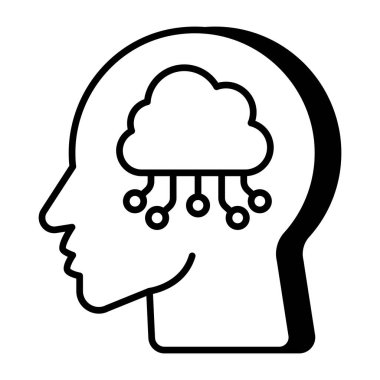 Bulut kullanıcısının modern tasarım simgesi