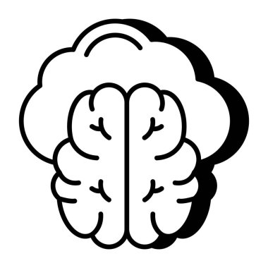 Bulut zekasının düzenlenebilir tasarım simgesi